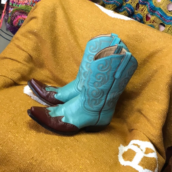 Old Gringos size 8 Turquoise - Picture 1 of 14